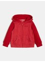 GUESS HOODED LS ACTIVE TOP FULL ZIP