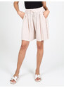 Solada Shorts Donna In Cotone a Gamba Larga Beige Taglia M/l