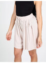 Solada Shorts Donna In Cotone a Gamba Larga Beige Taglia M/l