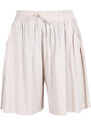 Solada Shorts Donna In Cotone a Gamba Larga Beige Taglia M/l