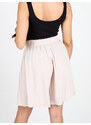 Solada Shorts Donna In Cotone a Gamba Larga Beige Taglia M/l
