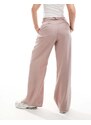 ASOS DESIGN Hourglass - Pantaloni dritti comodi color visone slavato-Rosa