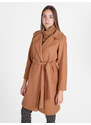 Solada Cappotto Donna Con Cintura e Bottoni a Doppiopetto Classici Marrone Taglia Unica