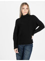 Solada Maglione Donna Oversize a Collo Alto Nero Taglia Unica