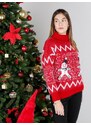 Solada Maglione Dolcevita Natalizio Da Donna Rosso Taglia Unica
