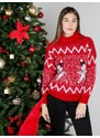 Solada Maglione Dolcevita Natalizio Da Donna Rosso Taglia Unica