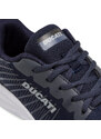 Sneakers blu da uomo con dettagli grigi e logo Ducati Radio