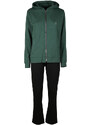 Coveri Moving Tuta Donna 2 Pezzi Felpata Con Cappuccio e Chiusura Zip Tute Sportive Verde Taglia Xl