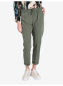 Frenetika Pantaloni Donna Con Risvolto Finale e Laccetti Casual Verde Taglia L