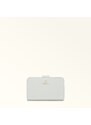 Furla Camelia Portafoglio Compatto M Rugiada Blu Pelle Testurizzata Ares + Mini Stampa Prato Fiorito Donna