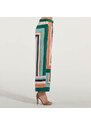 Maxmara pantalone in pura seta multicolor