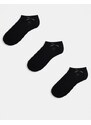 ASOS DESIGN - Confezione da 5 calzini sportivi neri con fiocco sul retro-Nero