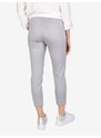 Max & Liu Pantaloni Capri Donna In Cotone Con Piccolo Spacco e Strass Sul Finale Casual Grigio Taglia 3xl