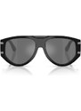 Dolce & Gabbana Donna DG4499 501/6G Occhiali da sole Acetato Nero Grigio Pilot Specchiate