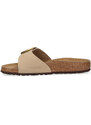 Birkenstock ciabatta Madrid Big Buckle beige
