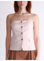 Berna Top Bustier Gessato - Cipria Rosa Woman PE25 promo