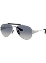 Ray - Ban Unisex Ray - Ban RB3762M F1224L Occhiali da sole Metallo Argento Pantos Normale Sfumato