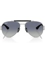 Ray - Ban Unisex Ray - Ban RB3762M F1224L Occhiali da sole Metallo Argento Pantos Normale Sfumato
