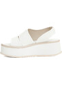 PATRIZIA BONFANTI sandalo zeppa 5 cm in pelle bianco