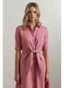 Lauren Ralph Lauren vestito di lino colore rosa 200905667