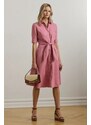 Lauren Ralph Lauren vestito di lino colore rosa 200905667