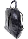 Zaino donna in vera pelle MONTE VENTUROSA, colore NERO, CHIAROSCURO, Made in Italy