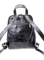 Zaino donna in vera pelle MONTE VENTUROSA, colore NERO, CHIAROSCURO, Made in Italy