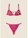 Me fui bikini triangolo con slip in fantasia fuxia