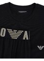EMPORIO ARMANI Pigiama a megalogo di cotone organico con pantaloncini Bermuda