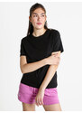 Kappa T-shirt Donna In Cotone Con Logo Manica Corta Nero Taglia L