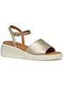 Sandali oro da Donna con zeppa e cinturino alla caviglia Geox