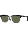 Persol Unisex Persol PO3375S 95/58 Occhiali da sole Acetato Nero Verde Squadrata Polarizzata