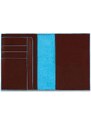 Piquadro - Porta Passaporto in Pelle Blue Square