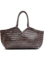 Vipera shopper NERUDA in pelle intrecciata grigio fog