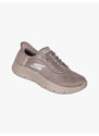 Skechers Go Walk Flex Sneakers Donna In Pelle Scamosciata - Marrone Basse Taglia 36
