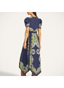 La DoubleJ Back In Stock gend - Cherie Scarf Dress Bounty Placée Navy XS 100% Silk