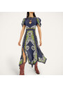 La DoubleJ Back In Stock gend - Cherie Scarf Dress Bounty Placée Navy XS 100% Silk