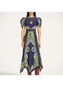 La DoubleJ Back In Stock gend - Cherie Scarf Dress Bounty Placée Navy XS 100% Silk