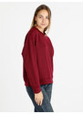 Solada Felpa Girocollo Da Donna Ovesize - Bordeaux Leggere Rosso Taglia Unica