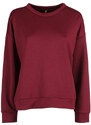 Solada Felpa Girocollo Da Donna Ovesize - Bordeaux Leggere Rosso Taglia Unica