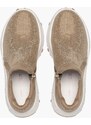 Fornarina Sneakers Double Beatle slip on con strass gold