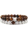 IZMAEL Bracciali EN-13811 - Marrone / Bianco