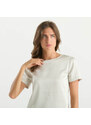 Maxmara blusa in maglia girocollo beige