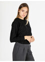 Nova Pullover Donna Girocollo Con Strass - Nero Taglia L