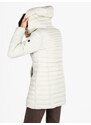 Mont Rose Giubbotto Lungo Da Donna Con Cappuccio e Zip - Panna Piumini Invernali Bianco Taglia Xxl