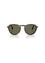 Persol Unisex Persol PO3383S 24/58 Occhiali da sole Acetato Tartaruga Verde Pantos Polarizzata