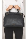 BORSA TOTE TWINSET CON LOGO LETTERING E FIBBIE, Colore Nero