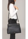 BORSA TOTE TWINSET CON LOGO LETTERING E FIBBIE, Colore Nero