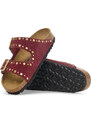 Birkenstock Arizona Rivet Suede Leather Regular Fit Donne - Sandali Birkenstock - Borgogna - 1030329-5