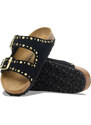 Birkenstock Arizona Rivet Suede Leather Regular Fit Donne - Sandali Birkenstock - Nero - 1030346-4.5